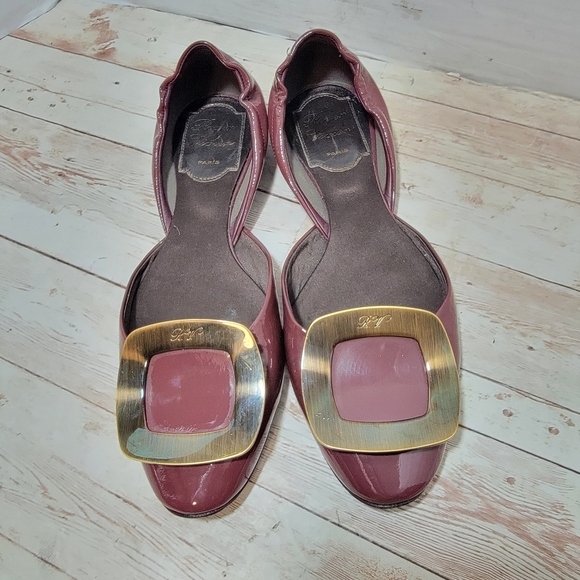 Roger Vivier D'Orsay patent leather ballet flats - Picture 3 of 11